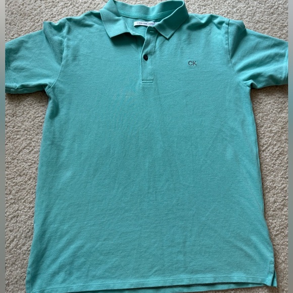Calvin Klein Other - Calvin‎ Klein short sleeved polo  top size 14/16 (large) collar boys teal